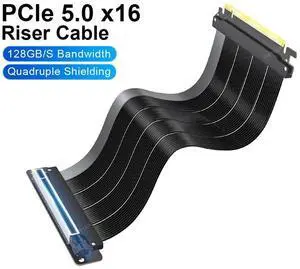 WRIARICH 50CM PCIe 5.0 90 Degree Right Angle GPU Riser Cable, PCIe 4.0 Backward Compatible Vertical Graphics Card Extension Cord for RTX 5090 RTX 4090 RX 9070 RX 7900 All NVIDIA AMD GPUs 50CM WRIARICH 50CM PCIe 5.0 90 Degree Right Angle GPU Riser Cable, PCIe 4.0 Backward Compatible Vertical Graphics Card Extension Cord for RTX 5090 RTX 4090 RX 9070 RX 7900 All NVIDIA AMD GPUs 50CM