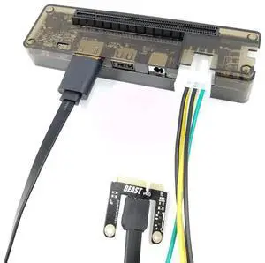 Vszerda Beast Series EXP GDC External PCIe eGPU Dock for Laptops, Mini PCI-E Interface External Graphics Station, No Built-in Power Supply Vszerda Beast Series EXP GDC External PCIe eGPU Dock for Laptops, Mini PCI-E Interface External Graphics Station, No Built-in Power Supply