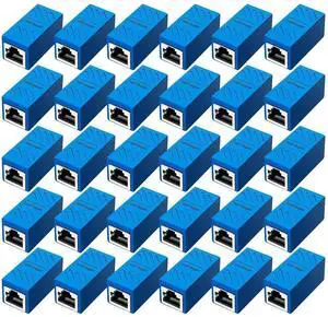Vszerda 30 Pack Blue RJ45 Female to Female Inline Ethernet Coupler, Network Cable Extender Connector Compatible with Cat5/Cat5e/Cat6/Cat7/Cat8 Ethernet Wires Vszerda 30 Pack Blue RJ45 Female to Female Inline Ethernet Coupler, Network Cable Extender Connector Compatible with Cat5/Cat5e/Cat6/Cat7/Cat8 Ethernet Wires