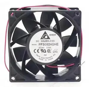 Vszerda Delta PFB0924GHE 9238 DC Axial Cooling Fan, 92×92×38mm 24V 0.76A 3-Pin PWM Industrial Fan for Inverter & Cabinet Heat Dissipation Vszerda Delta PFB0924GHE 9238 DC Axial Cooling Fan, 92×92×38mm 24V 0.76A 3-Pin PWM Industrial Fan for Inverter & Cabinet Heat Dissipation