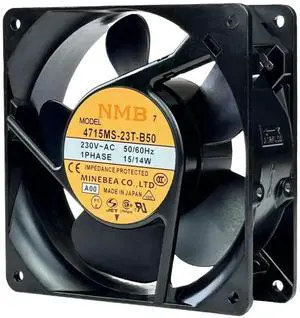 Vszerda NMB 4715MS-23T-B50 Industrial Axial Fan, 120×120×38mm AC230V 15/14W Cabinet Cooling Fan Vszerda NMB 4715MS-23T-B50 Industrial Axial Fan, 120×120×38mm AC230V 15/14W Cabinet Cooling Fan