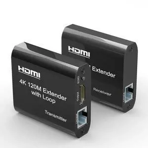 Vszerda 4K@60Hz HDMI Extender Over Cat5e/Cat6 Up to 120M/395FT, TX+RX with Loop Out & Separate Audio Out, HDCP1.2 EDID Copy Vszerda 4K@60Hz HDMI Extender Over Cat5e/Cat6 Up to 120M/395FT, TX+RX with Loop Out & Separate Audio Out, HDCP1.2 EDID Copy
