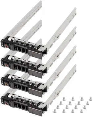 Vszerda 4 Pack 2.5 Inch SAS SATA Hard Drive Tray Caddy G176J, SFF SSD HDD Mount Bracket Compatible with Dell PowerEdge R610 R620 R710 T710 R720 R815 R820 Servers Vszerda 4 Pack 2.5 Inch SAS SATA Hard Drive Tray Caddy G176J, SFF SSD HDD Mount Bracket Compatible with Dell PowerEdge R610 R620 R710 T710 R720 R815 R820 Servers