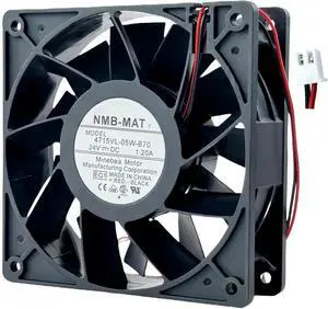 Vszerda NMB-MAT 4715VL-05W-B70 Industrial Cooling Fan, DC 24V 1.20A, 120×120×38mm 2-Wire Axial Fan for Inverter Vszerda NMB-MAT 4715VL-05W-B70 Industrial Cooling Fan, DC 24V 1.20A, 120×120×38mm 2-Wire Axial Fan for Inverter