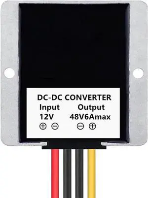 Vszerda 12V to 48V 6A 288W Step-Up DC-DC Boost Converter, Voltage Regulator Module for Golf Cart, Club Car & Solar Power System Vszerda 12V to 48V 6A 288W Step-Up DC-DC Boost Converter, Voltage Regulator Module for Golf Cart, Club Car & Solar Power System