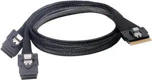 Vszerda 100cm PCIe 4.0 Slimline SAS Breakout Cable, SFF-8654 8i 74Pin Ultraport Male to Dual SFF-8087 Mini SAS 4i Splitter Cable for Server NVMe RAID Hard Drive Backplane Storage Expansion Vszerda 100cm PCIe 4.0 Slimline SAS Breakout Cable, SFF-8654 8i 74Pin Ultraport Male to Dual SFF-8087 Mini SAS 4i Splitter Cable for Server NVMe RAID Hard Drive Backplane Storage Expansion