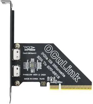 Vszerda Gen4 PCIe x8 to OCuLink SFF-8612 Adapter Card, SFF-8611 External PCIe Breakout for eGPU Dock, External Graphics Card & U.2 NVMe SSD, PCIe 4.0 x8 Host Expansion Adapter Vszerda Gen4 PCIe x8 to OCuLink SFF-8612 Adapter Card, SFF-8611 External PCIe Breakout for eGPU Dock, External Graphics Card & U.2 NVMe SSD, PCIe 4.0 x8 Host Expansion Adapter
