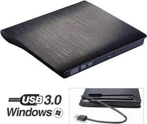 Vszerda USB 3.0 Slim External CD DVD Drive Portable CD/DVD +/-RW Rewriter Burner Compatible with Laptop Desktop Windows Mac Linux Black Vszerda USB 3.0 Slim External CD DVD Drive Portable CD/DVD +/-RW Rewriter Burner Compatible with Laptop Desktop Windows Mac Linux Black