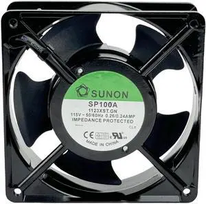 Vszerda Sunon SP100A-1123XST.GN 12038 AC Axial Cooling Fan 115V 0.26/0.24A 50/60Hz 1800RPM 50dB 2-Pin Cabinet Fan Vszerda Sunon SP100A-1123XST.GN 12038 AC Axial Cooling Fan 115V 0.26/0.24A 50/60Hz 1800RPM 50dB 2-Pin Cabinet Fan