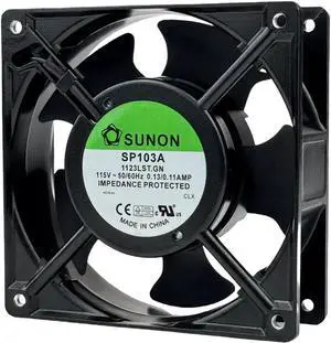 Vszerda SP103A 1123LST.GN 12038 AC 115V Dual Ball Bearing Cooling Fan 2300RPM 2-Pin for Industrial Cabinet Vszerda SP103A 1123LST.GN 12038 AC 115V Dual Ball Bearing Cooling Fan 2300RPM 2-Pin for Industrial Cabinet