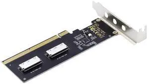 Vszerda Dual OCuLink SFF-8611/8612 8i to PCIe 4.0 x16 Expansion Adapter, With 8cm & 12cm Low/Full Profile Brackets Vszerda Dual OCuLink SFF-8611/8612 8i to PCIe 4.0 x16 Expansion Adapter, With 8cm & 12cm Low/Full Profile Brackets