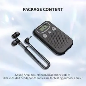Jinghao Digital Hearing Aid for Seniors - 16 Volume Levels, Lightweight, Clip-On Design, Easy Operation, Long Battery Life, Perfect Gift for Elderly