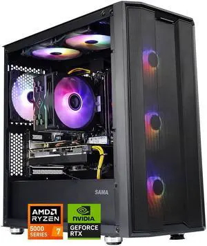 AODUGaming Desktop-Windows11-AMD Ryzen 7 5700X 3.4GHz to 4.6GHZ-GeForce RTX3060TI-DDR4 32GB 3200MHz RMA-1TB M.2 NVMe SSD-850W psu,Desktop Air coole Prebuilt Gaming PC