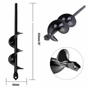 18'' Planting Auger Spiral Hole Drill Bit High Hardness For Garden Earth Bulb