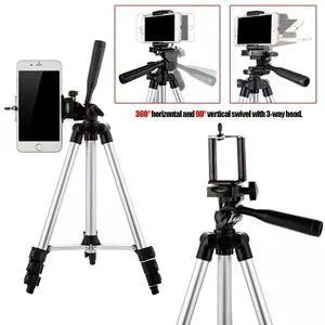 Professional Camera Phone Holder Tripod Stand for Smartphone iPhone Samsung+ Bag