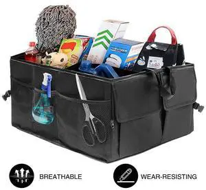 Trunk Cargo Organizer Folding Storage Collapse Bag Bin For Car Truck SUV 40L US
