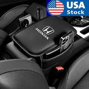 Car Armrest Cushion Cover Center Console Box Pad Mat with Pocket for Honda