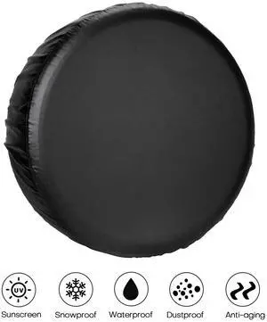 Universal 14inch Spare Tire Cover PU Leather Fit for Trailer RV Car Truck Wheel