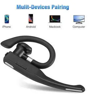 Trucker Wireless Headset Bluetooth 5.1 Earpiece Dual Mic Earbud Noise Cancelling