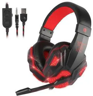 3.5mm Gaming Headset Mic Headphones Stereo Bass Surround For PS5 PS4 PC Xbox One