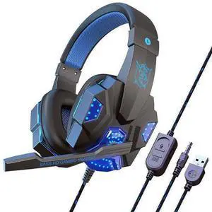3.5mm Gaming Headset Mic Headphones Stereo Bass Surround For PS5 PS4 PC Xbox One