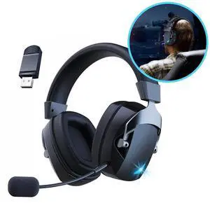 2.4GHz Wireless Gaming Headset USB Gaming Headphones for PS5/PS4/PC/Switch