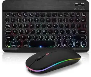 Bluetooth Keyboard and Mouse Combo for iPad - Rechargeable Wireless Keyboard