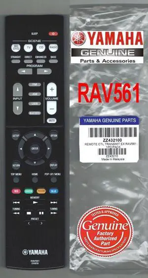 New Yamaha Remote Control RAV561 ZZ432100 fits AV Receiver RX-V385 HTR-3072