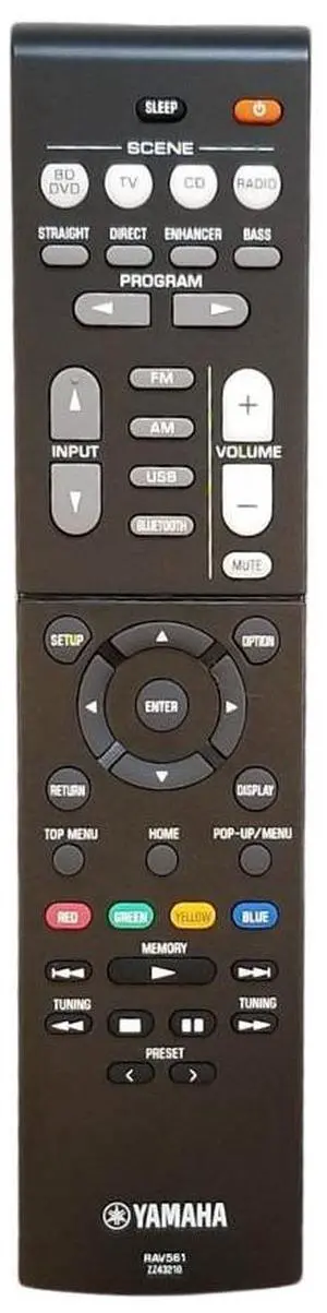 NEW OEM Yamaha Remote Control ZZ432100, RAV561 for Receivers HTR-3072, RX-V385