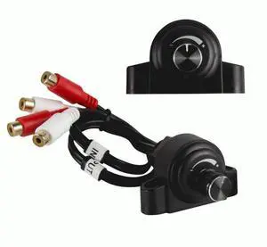 InstallBay IBR70 Remote Flush Mount Level Control Knob Stereo RCA - Polybag Pack