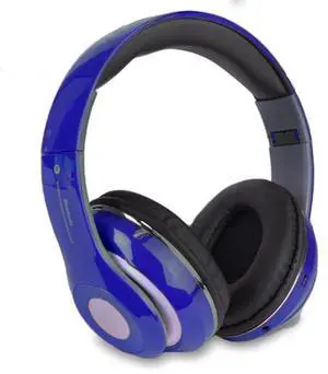 Bluetooth Wireless with Mic FM Tuner Memory Card Slot Over Ear Headset Headphone