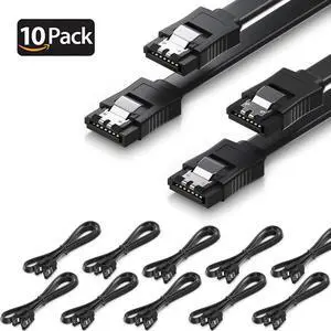 WISDUM SATA III 6Gbps Data Cable 10-Pack (16 Inch/40cm) with Locking Latch High-Speed HDD/SSD/CD Drive Cable Backward Compatible with SATA I/II WISDUM SATA III 6Gbps Data Cable 10-Pack (16 Inch/40cm) with Locking Latch High-Speed HDD/SSD/CD Drive Cable Backward Compatible with SATA I/II