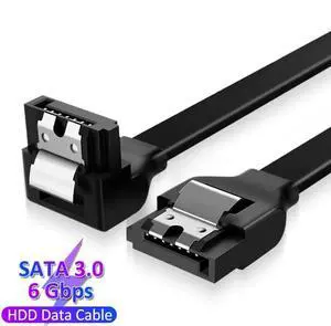 WISDUM SATA III 6Gbps Data Cable 3-Pack (16 Inch/40cm) with Locking Latch  High-Speed HDD/SSD/CD Drive Cable  Backward Compatible with SATA I/II Right Angle
