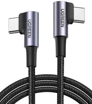 UGREEN Right Angle Cable, 60W USB C Fast Charging Cable 90 Degree Compatible with iPhone 17/17 Air/17 Pro/16 MacBook Pro, iPad Pro, Galaxy S25/S24/S23, Pixel 10/9/8, 3.3FT