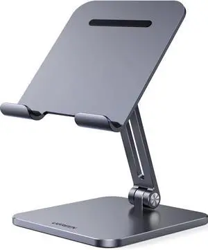 UGREEN Tablet Stand Compatible for iPad Desk Stand Holder Adjustable Aluminum Thicker Base Compatible with iPad Pro Air Mini 13 12.9 11 Inch Home Office Desk Accessories Grey