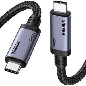 UGREEN USB4 Cable 240W USB-C to USB-C 3.3ft, 40Gbps Data Transfer & 8K Video Output, PD 3.1 Fast Charging Compatible with MacBook Pro, Thunderbolt 4/3, SSD