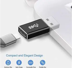Updated USB 3.1 GEN 2 Male to Type-C Female Adapter, Support Double Sided 10Gbps Charging & Data Transfer, USB A to USB C 3.1 Converter Updated USB 3.1 GEN 2 Male to Type-C Female Adapter, Support Double Sided 10Gbps Charging & Data Transfer, USB A to USB C 3.1 Converter