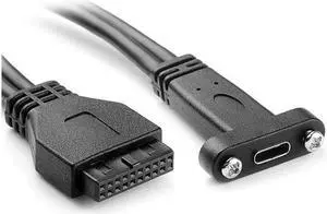 USB 3.1 Type C USB-C Female Single Port to USB 3.0 Motherboard 19pin Header Cable 40cm USB 3.1 Type C USB-C Female Single Port to USB 3.0 Motherboard 19pin Header Cable 40cm