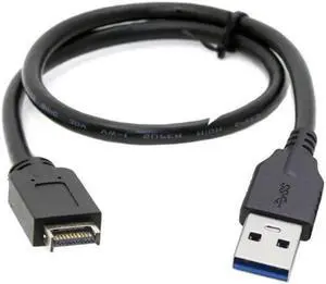 USB 3.1 Front Panel Header to USB 3.0 Type-A Male Extension Data Cable 50cm USB 3.1 Front Panel Header to USB 3.0 Type-A Male Extension Data Cable 50cm