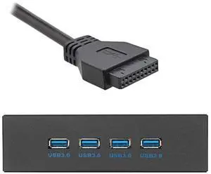 USB 3.0 HUB 4 Ports HUB Front Panel to Motherboard 20Pin 19Pin Header Connector Cable Compatible for 5.25" CD-ROM Bay USB 3.0 HUB 4 Ports HUB Front Panel to Motherboard 20Pin 19Pin Header Connector Cable Compatible for 5.25" CD-ROM Bay