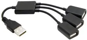 USB 2.0 to 3 Ports Hub Expansion Expander Multiple Cable 480Mbps Bus Power for Laptop Notebook PC Mouse Flash Disk