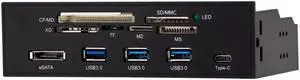 5.25 inch PC Computer Front panel All-in-1 Multifunction USB 2.0 card reader with 3 ports USB3.0,Type-C, eSATA ,Support MD,SD/MMC,XD,TF,M2,MS,64G CF card 5.25 inch PC Computer Front panel All-in-1 Multifunction USB 2.0 card reader with 3 ports USB3.0,Type-C, eSATA ,Support MD,SD/MMC,XD,TF,M2,MS,64G CF card