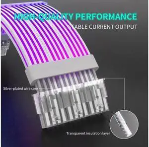 RGB PC Cables,Strimmer 3x8 pin Extension Cable,PC Graphic Card Power Supply,5V 3Pin Sync ARGB PSU Cable RGB PC Cables,Strimmer 3x8 pin Extension Cable,PC Graphic Card Power Supply,5V 3Pin Sync ARGB PSU Cable
