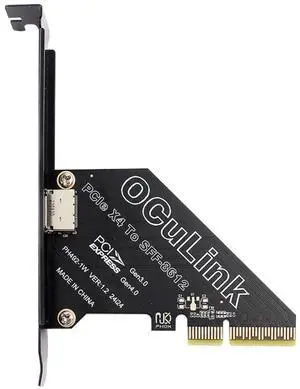 JVFYI PCI-Express 4.0 PCIE 4x to Oculink SFF-8612 SFF-8611 Host Card for U.2 SSD eGPU External Graphics Card Dock JVFYI PCI-Express 4.0 PCIE 4x to Oculink SFF-8612 SFF-8611 Host Card for U.2 SSD eGPU External Graphics Card Dock