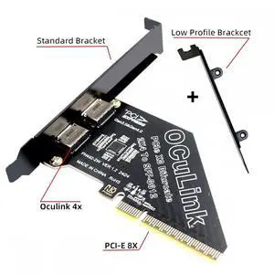 JVFYI PCI-Express 4.0 PCIE 8x Detachable to Dual Oculink SFF-8612 SFF-8611 VROC Raid0 Adapter for U.2 SSD eGPU External Graphics Card Dock JVFYI PCI-Express 4.0 PCIE 8x Detachable to Dual Oculink SFF-8612 SFF-8611 VROC Raid0 Adapter for U.2 SSD eGPU External Graphics Card Dock