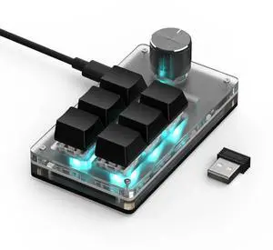 2.4G Wireless Mini Custom Keyboard 3 6 9 12 15 Keys Hot Swap Mechanical Multifunctional Macro Programmable Keypads 6 Key 1Knob 2.4G Wireless Mini Custom Keyboard 3 6 9 12 15 Keys Hot Swap Mechanical Multifunctional Macro Programmable Keypads 6 Key 1Knob