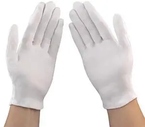 White gloves, labor gloves, wear-resistant gloves, non-slip gloves, cotton gloves, wenwan gloves, cotton gloves