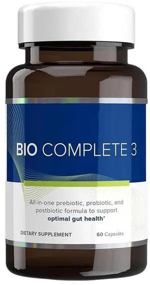 Bio Complete 3 Capsules Prebiotic Probiotic Postbiotic Supplement --60 Capsules