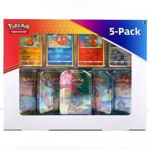 Pokemon TCG: Sword & Shield - Kanto Friends 5 Mini Tin Box Set (Costco Exclusive)