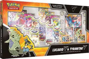 Pokemon TCG Lucario V & Tyranitar V Heavy Hitters Box -14 Packs W/Evolving Skies Pokemon TCG Lucario V & Tyranitar V Heavy Hitters Box -14 Packs W/Evolving Skies